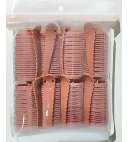 Set de 8 rulos rizadores de Velcro con pinza para cabello