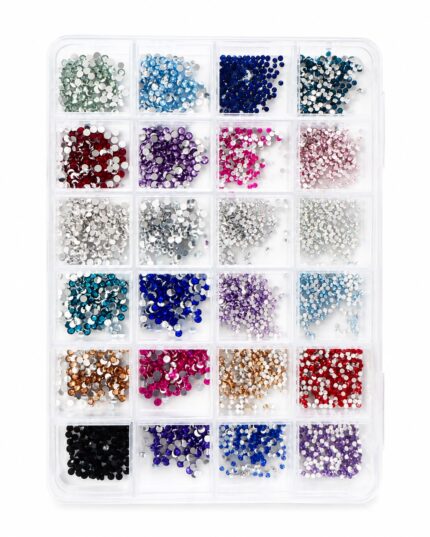 Caja de Cristales Multicolor para Nail Art