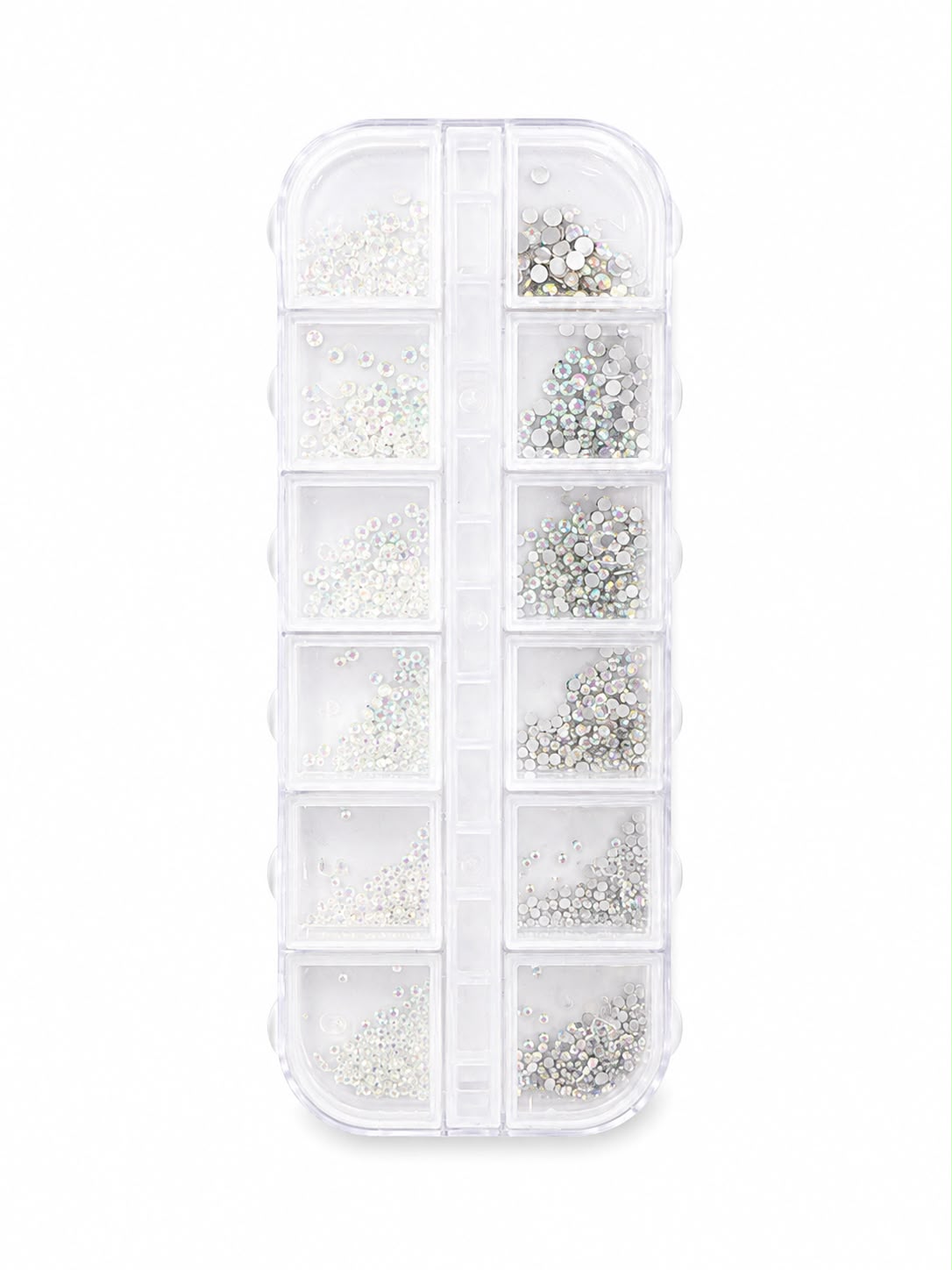 Caja de Cristales Transparentes AB para Nail Art