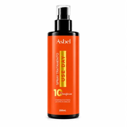 Spray Asbel Día 10 200ml – Protector térmico, brillo y sellado