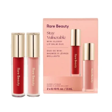 RARE BEAUTY STAY VULNERABLE MINI GLOSSY LIP BALM DUO