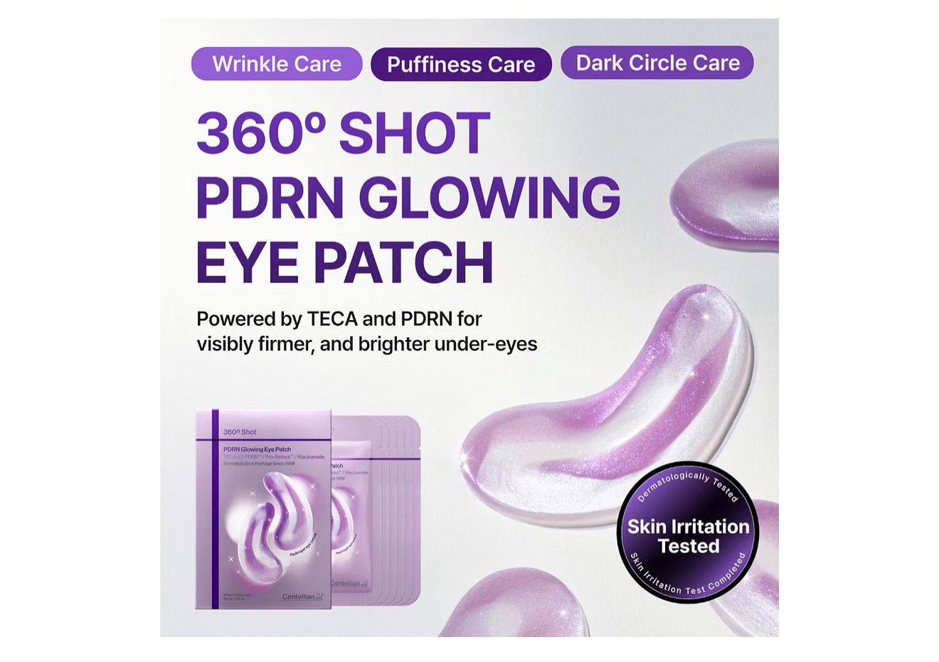 Parches de hidrogel para el contorno de ojos con PDRN, Pro-Retinol, TECA y Niacinamida. 1