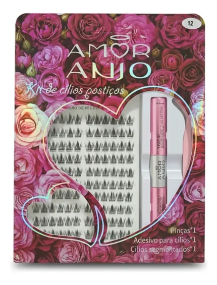 Kit de extensión de pestañas Amor&anjo con pinzas profesionales