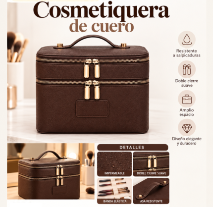 Cosmetiquera de Cuero