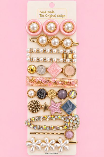 Set de accesorios para el cabello- Perlas & brillos