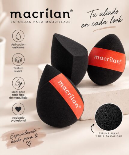 Esponjas para maquillaje MACRILAN