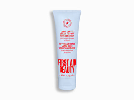 first aid beauty ultra gentle cream to foam face cleanser