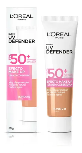 L'Oréal Paris UV Defender FPS 50+ Efecto Makeup Tono 2 30 ml